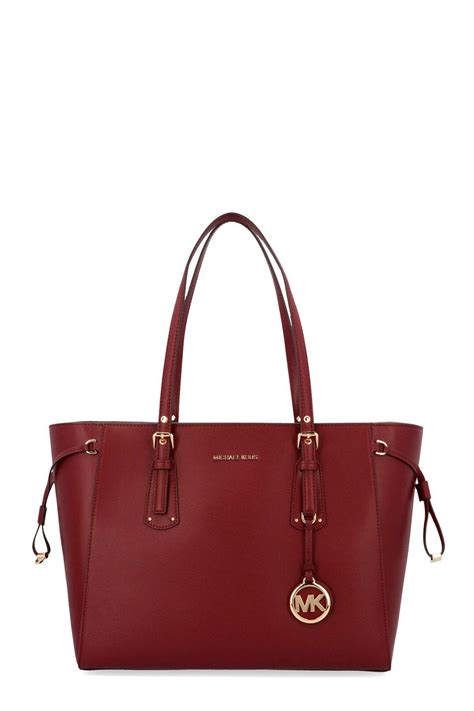 burgundy michael kors nylon tote bag i1307|Michael Kors brown leather backpack.